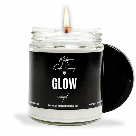 CANDLE (SOY WAX), GLOW UNSCENTED 8oz