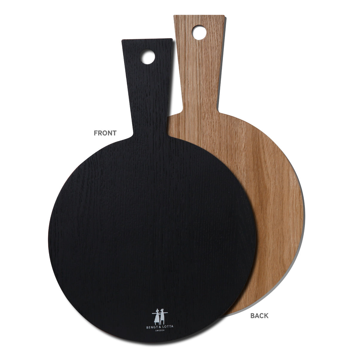 CUTTING BOARD, ROUND, OAK/BLACKBOARD