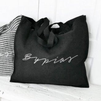 BYPIAS LINEN SHOPPER - BLACK