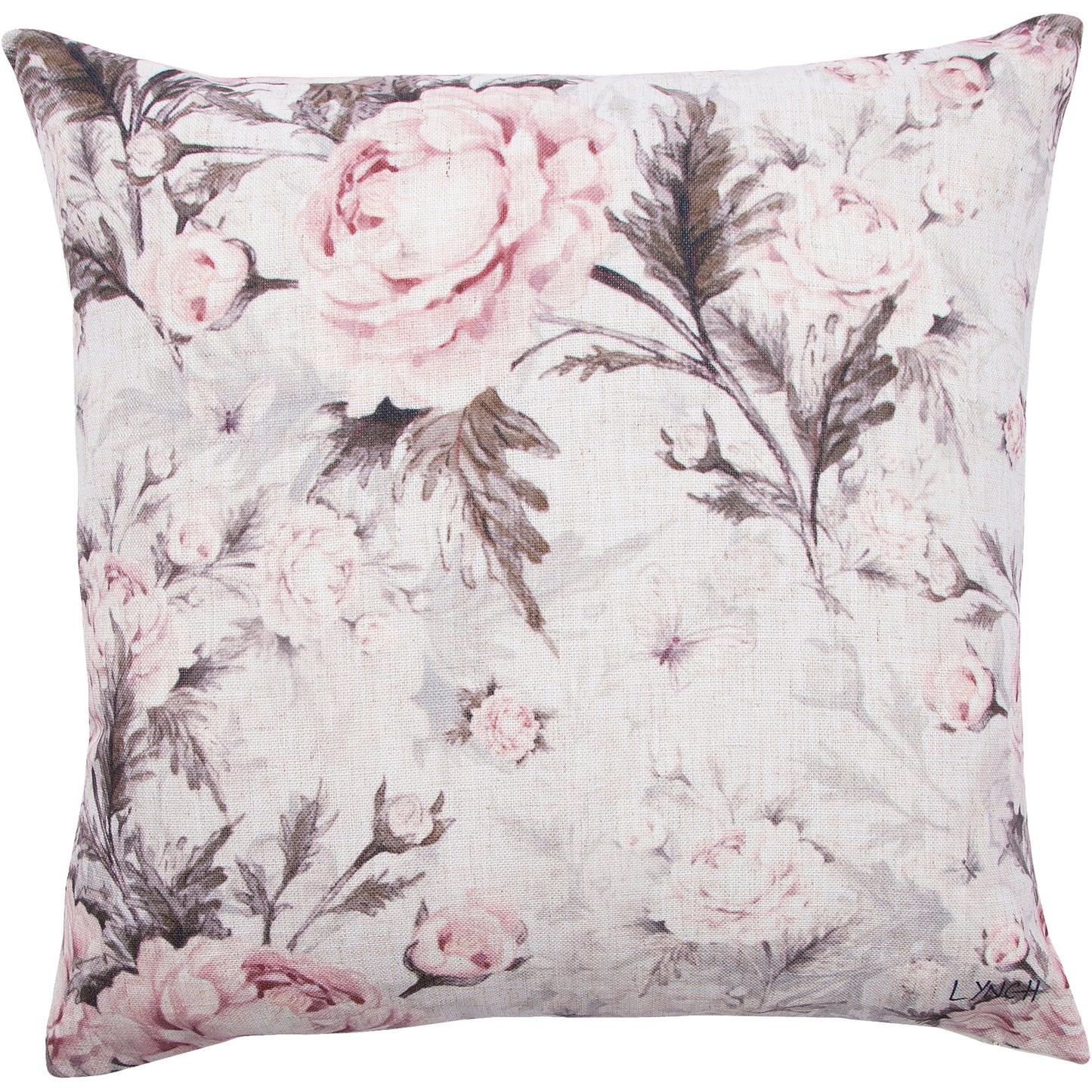 PILLOW CLEO 20x20" - LINEN FLOWER PRINT